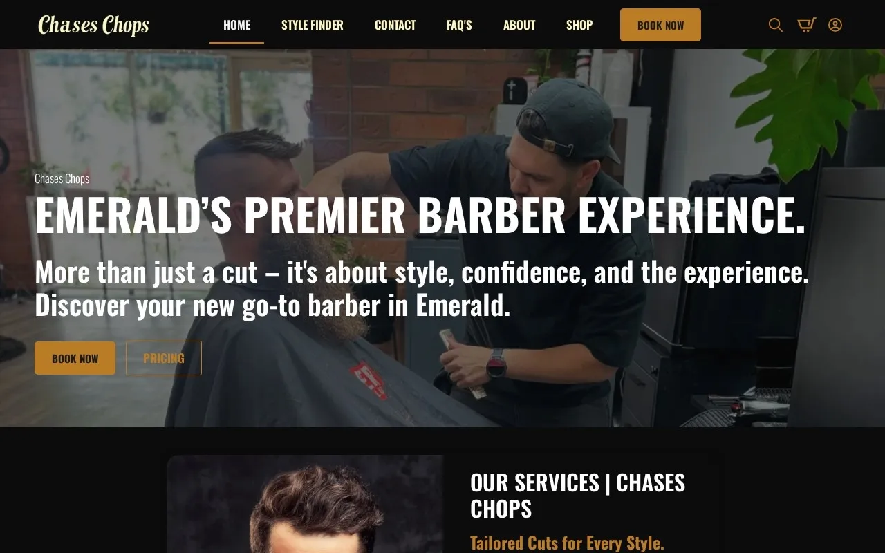 Chases Chops website