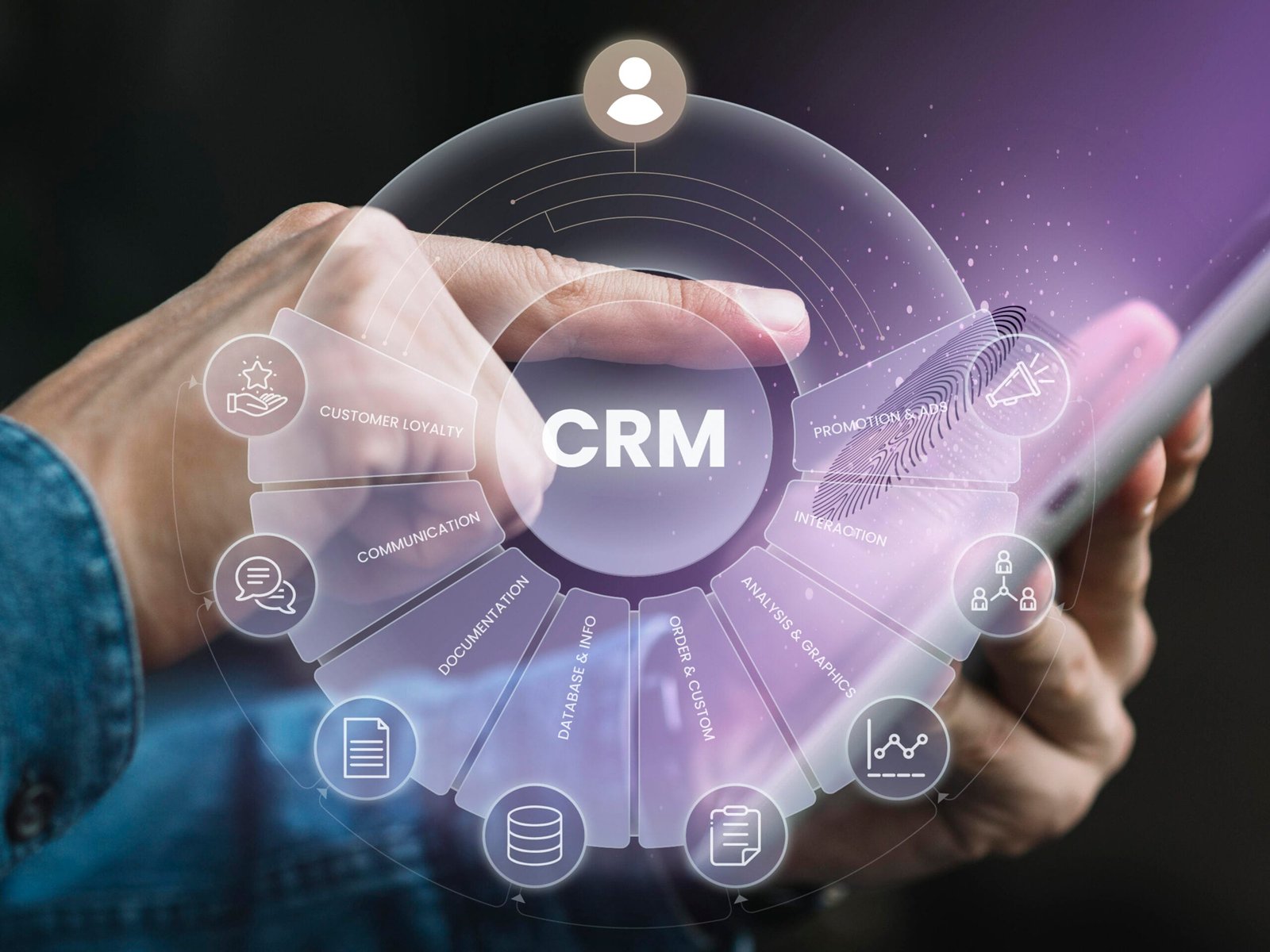customer relationship management concept graphic