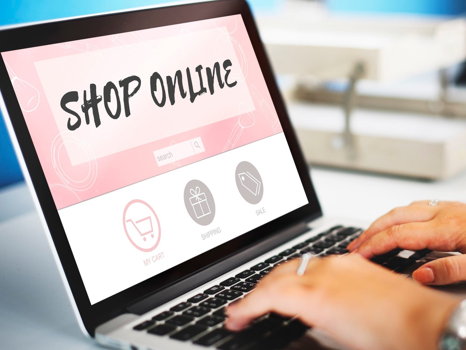 shop online internet shopping store concept graphic